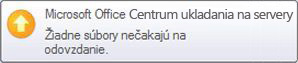 Kontextové upozornenie Centra ukladania na servery