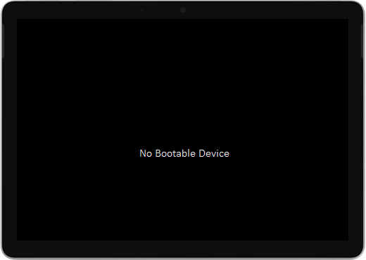 Chybové hlásenie s textom "No Bootable Device" (Žiadne spúšťacie zariadenie).