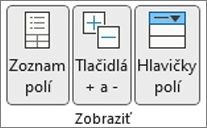 Pás s nástrojmi v programe Excel