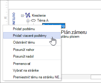 V kontextovej ponuke vyberte položku Pridať viac tém