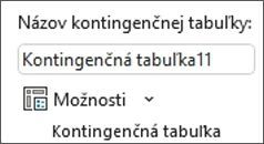 Pás s nástrojmi v programe Excel