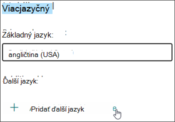 Pridanie jazyka