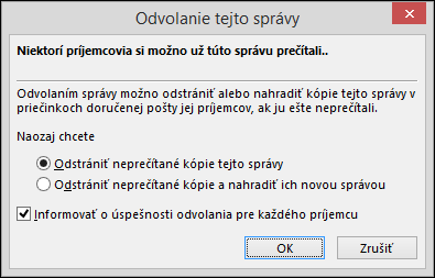 Odvolanie tohto okna správy