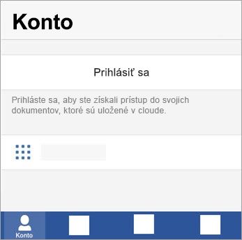 Prihláste sa pomocou konta Microsoft alebo pracovného alebo školského konta Office 365.