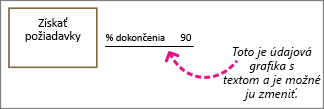 Shape with callout text data graphic, text label: This can be changed