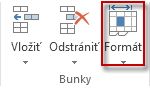 Položka Formátovať bunky na karte Domov