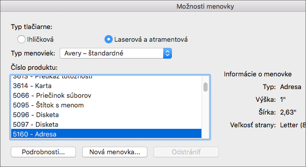 Vyberte značku produktov označení a potom vyberte konkrétne číslo produktu.