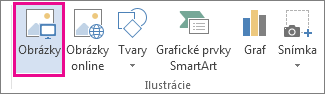 Príkaz Obrázky na karte Vložiť