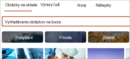 Zobrazuje obrázky akcií