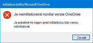 OneDrive kontextovej ponuky chyba