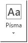 Tlačidlo Písma v Publisheri 2013