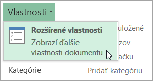 Otvorenie rozšírených vlastností