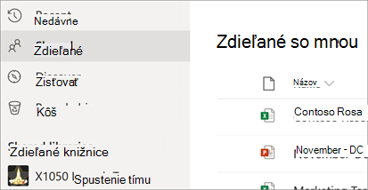 Zdieľanie so mnou v OneDrive for Business