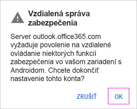 Pri všetkých výzvach, ktoré sa vám zobrazia, kliknite na tlačidlo OK.