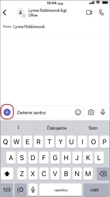 formátovanie chatovej správy v mobilnom zariadení