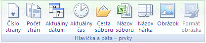 Pás s nástrojmi v programe Excel