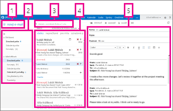 Pošta v aplikácii Outlook Web App