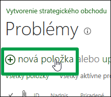 Nová položka