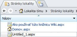 Pridávanie stránok v programe SharePoint Designer 2010