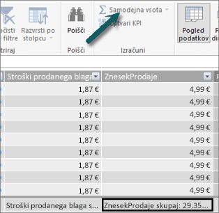 AutoSum button in Power Pivot