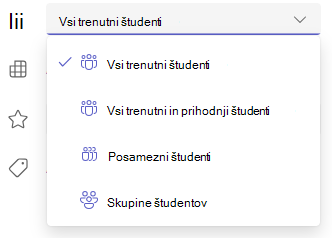 študenti ali skupine