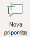 Gumb »Nova pripomba« v Visiu.