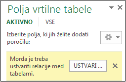 Ko je zahtevana relacija, se pojavi gumb »Ustvari«