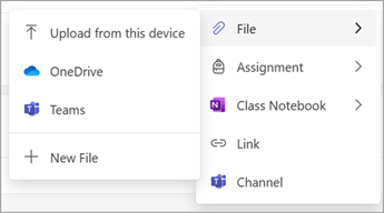 Manage classwork resources in Microsoft Teams screenshot one