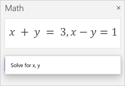 A systems equation written with a comma