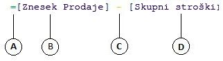 Formula izračunanega stolpca