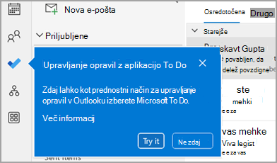 Posnetek zaslona, na katerem je prikazan modri gumb za klicanje.