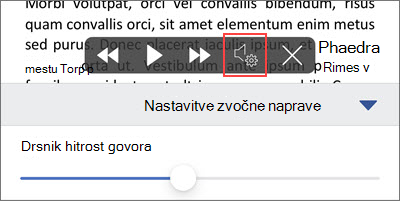 Povečati ali zmanjšati hitrost branja