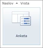 Ikona ankete v programu SharePoint 2010