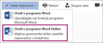 Uredi v programu Word Online