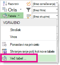 Slika »Več tabel«