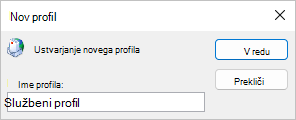 Vnesite ime profila.