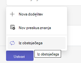 ustvarjanje naloge