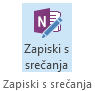 Posnetek zaslona ikone na traku zahteve za srečanje