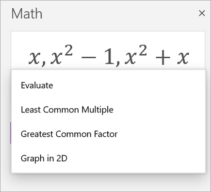 List of Arrays in Math Assistant