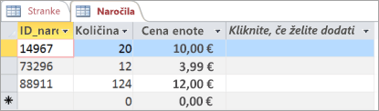 Selecting a table in Access