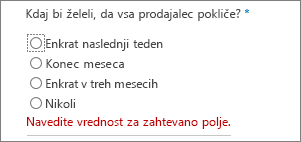 Zahtevani vprašanje z poziv.