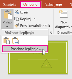 show paste special option