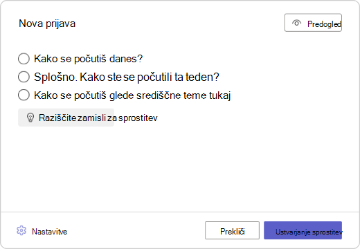 Nova sprostitev v odsevu