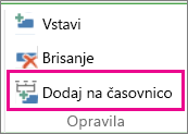 MT12 – Dodaj na časovnico