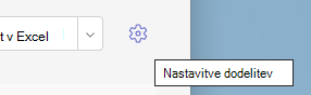 Nastavitve dodelitve