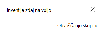 Pojavno obvestilo v SharePointu za obveščanje skupine o novi datoteki