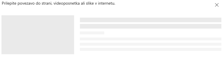 Posnetek zaslona lepljenja povezave v SharePointu.