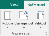 Skupina» Priprava strani «na zavihku» načrt strani «.