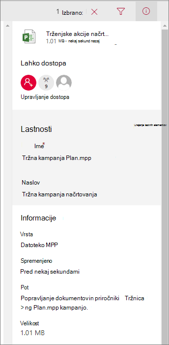 Ogled informacij o datoteki