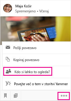 Če želite preveriti, kdo lahko vidi dokument